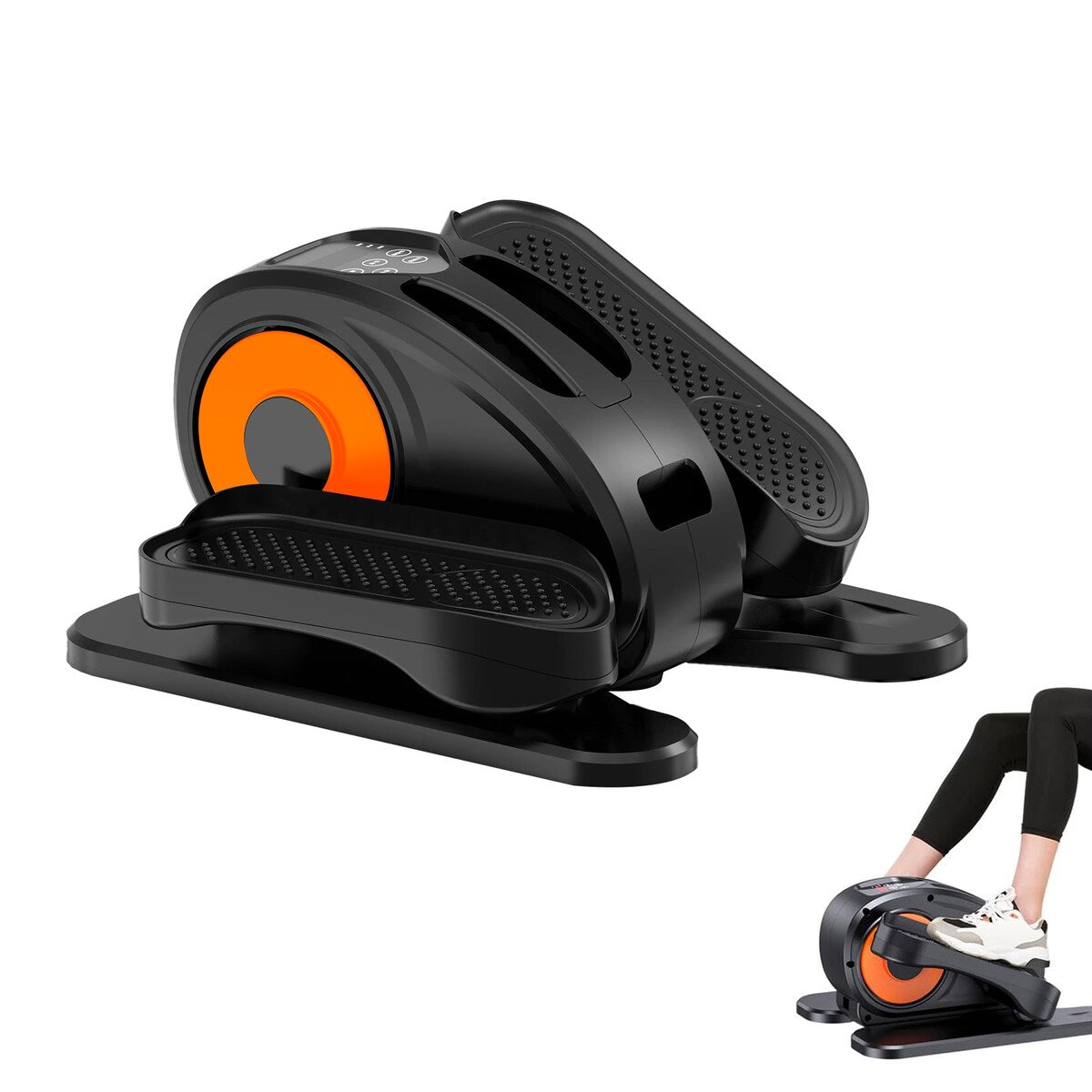 Under Desk Elliptical Machine, Elliptical Trainer with Remote Control Seated Pedal Exerciser for Seniors Adults and Teens