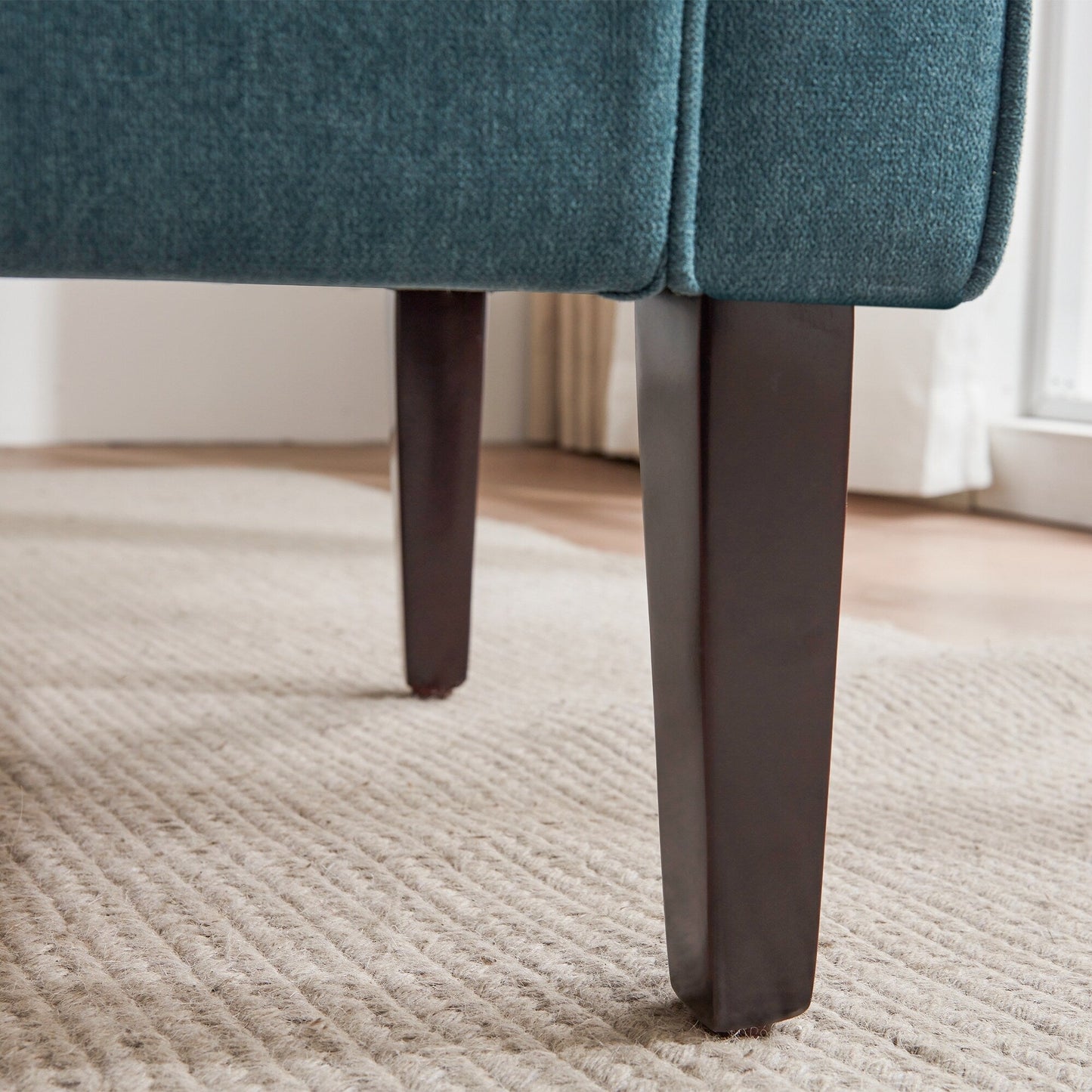 Banc de rangement rembourré, banc d'entrée avec dessus rabattable touffeté, 50,4 pouces