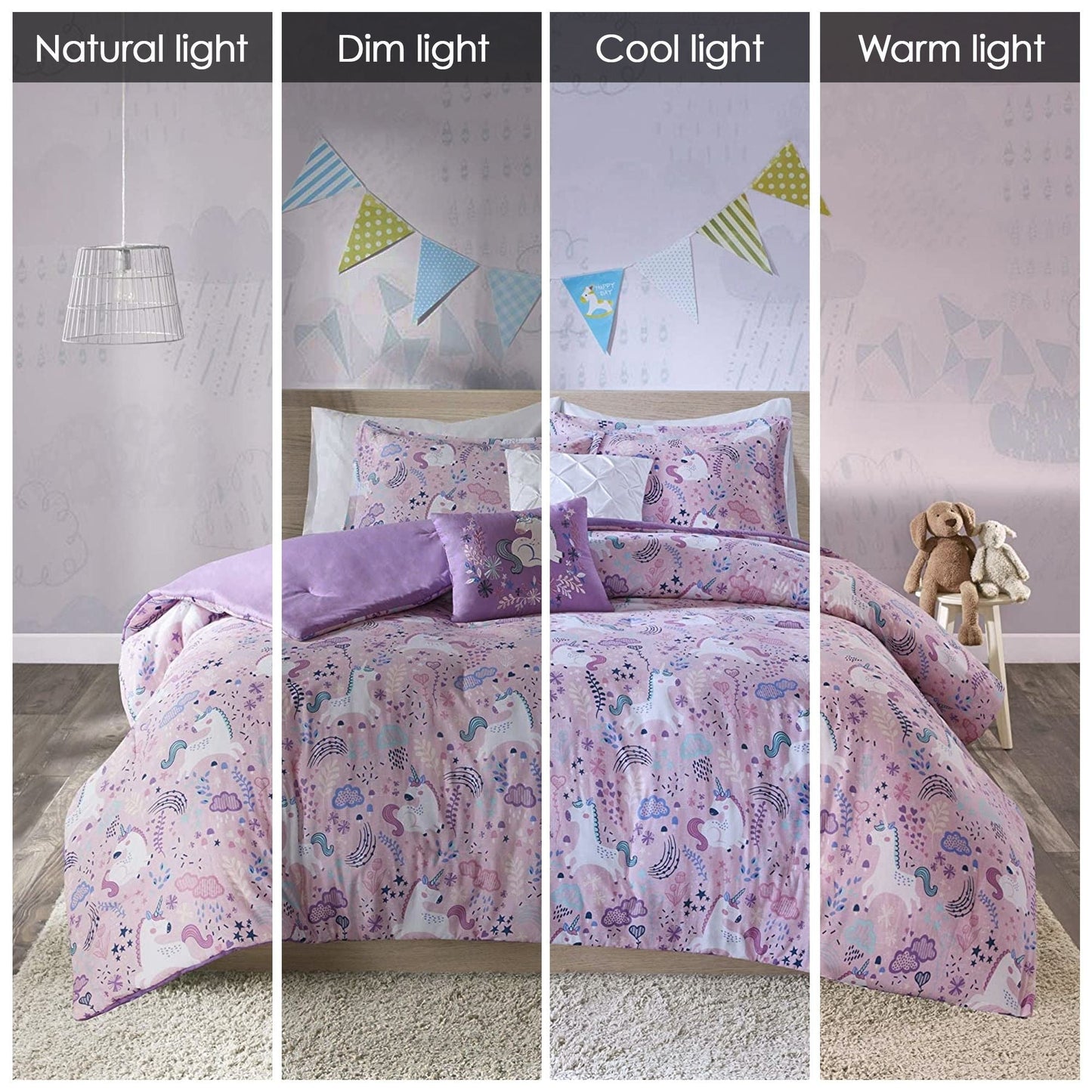 Intelligent Design Kids Ella Unicorn Cotton Comforter Set