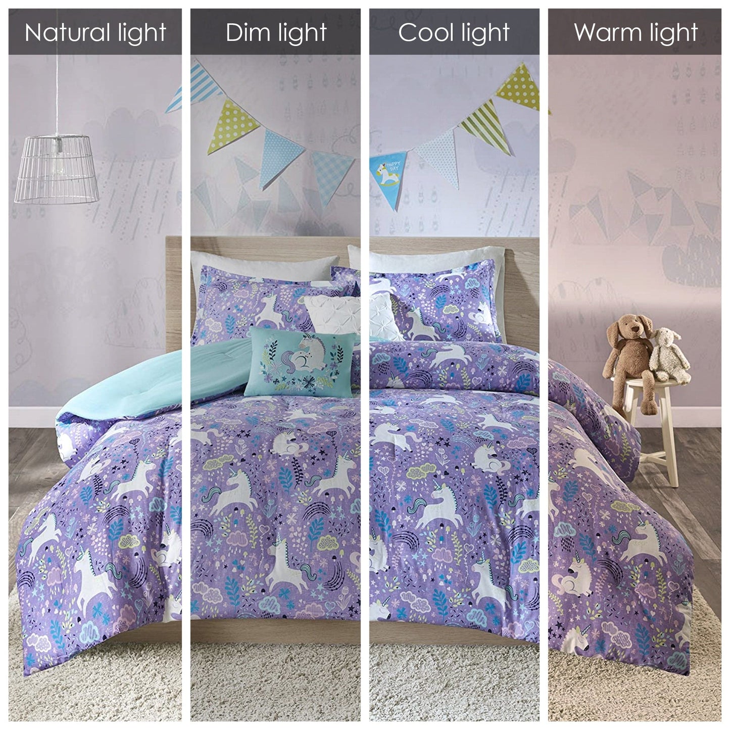 Intelligent Design Kids Ella Unicorn Cotton Comforter Set