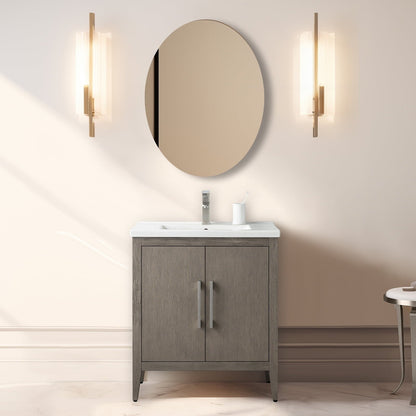 Meuble-lavabo simple Vanity Art 20, 24 ou 30 avec dessus en céramique