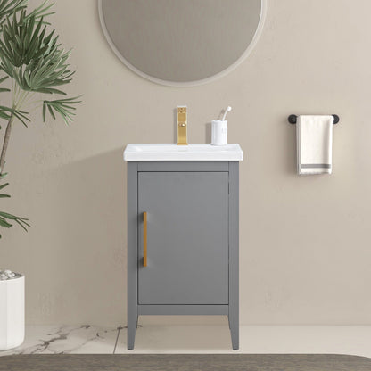 Meuble-lavabo simple Vanity Art 20, 24 ou 30 avec dessus en céramique