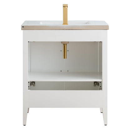 Meuble-lavabo simple Vanity Art 20, 24 ou 30 avec dessus en céramique