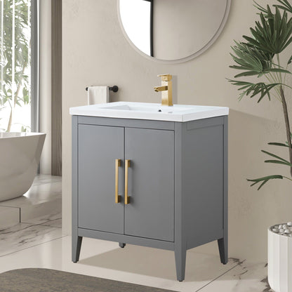 Meuble-lavabo simple Vanity Art 20, 24 ou 30 avec dessus en céramique