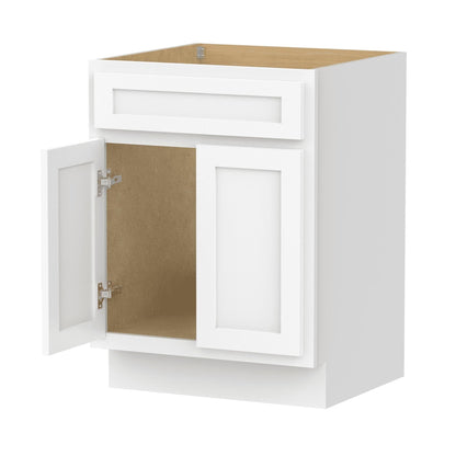 Meuble-lavabo simple en bois massif de 24 pouces de Vanity Art