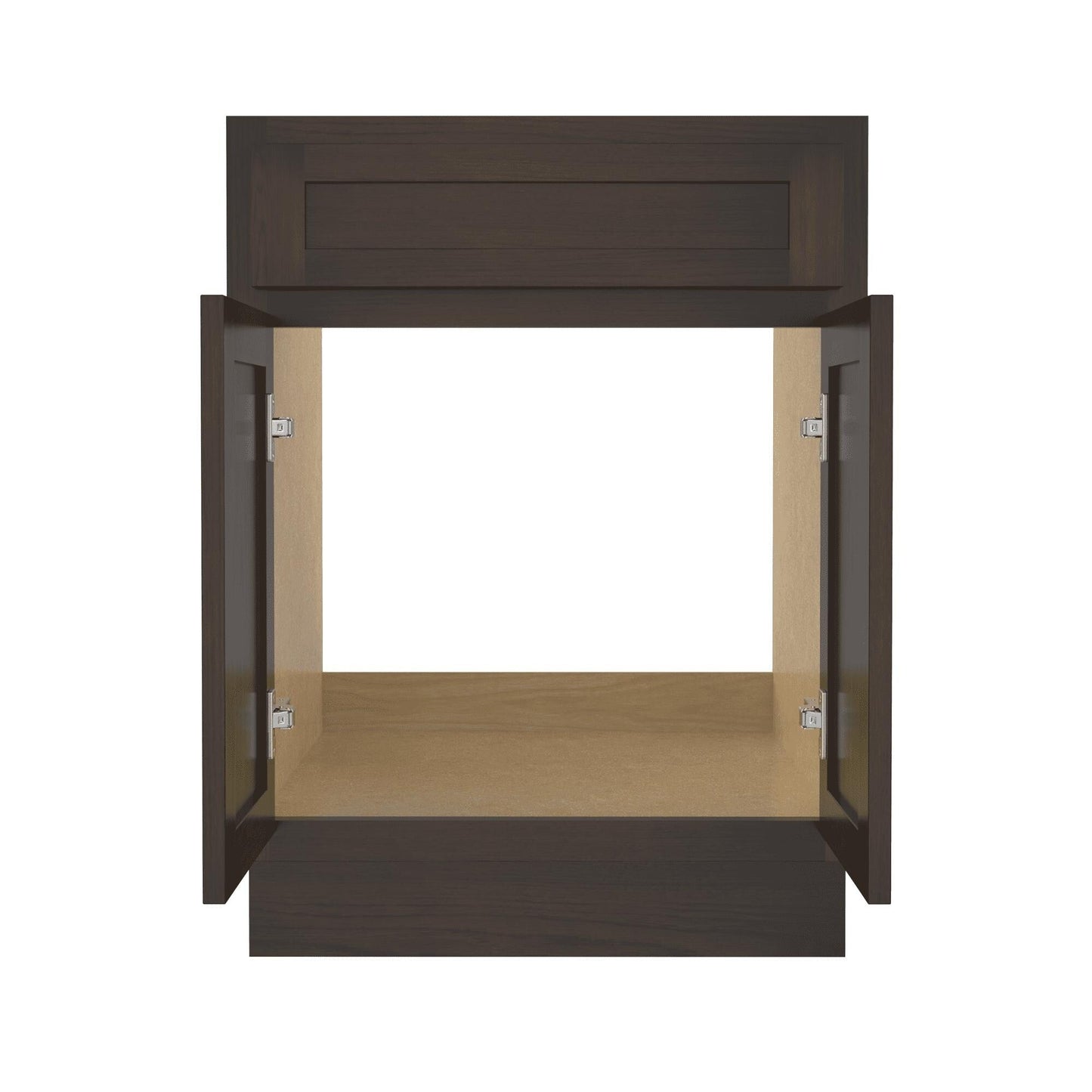 Meuble-lavabo simple en bois massif de 24 pouces de Vanity Art