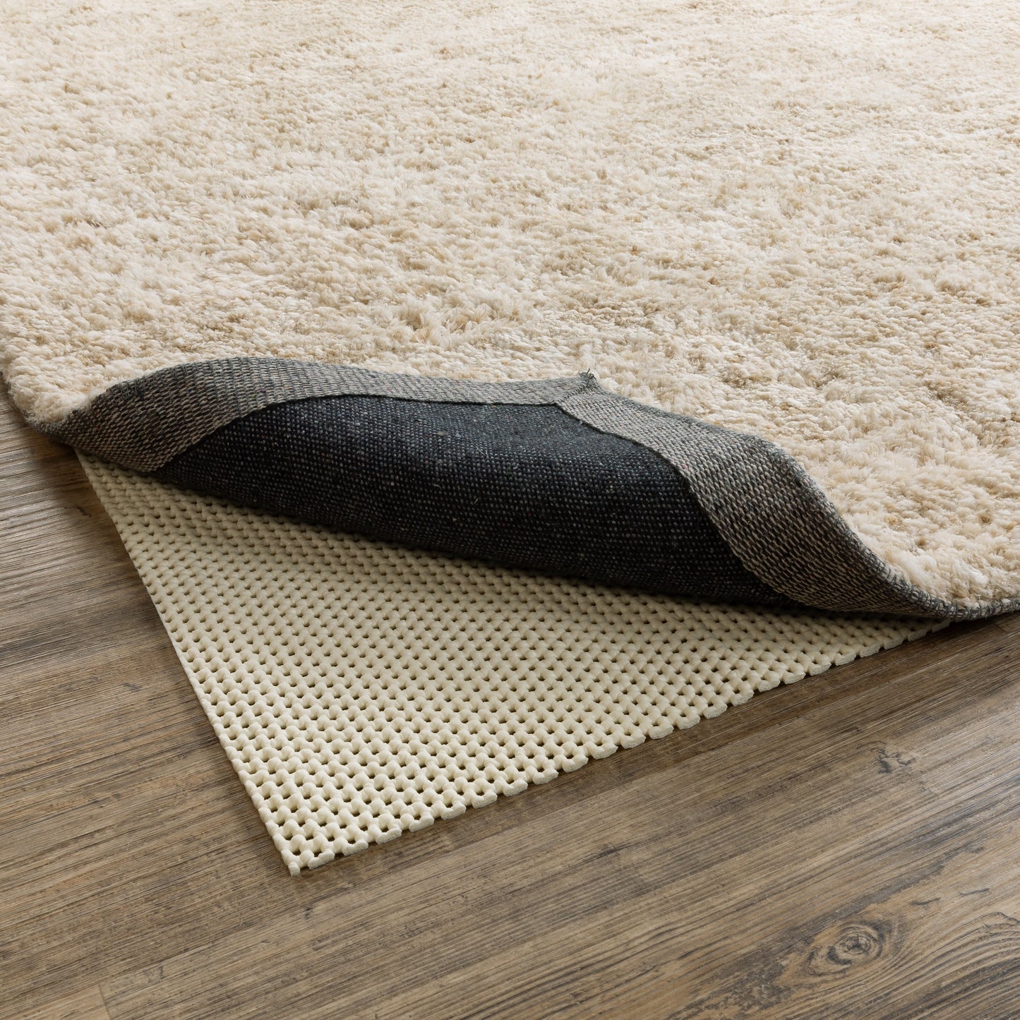 Vista Home Ultra Hold White PVC-coated Knit Polyester Rug Pad - Beige