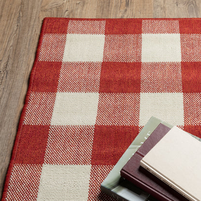 Vista Home Malta Gingham Check Indoor/Outdoor Area Rug