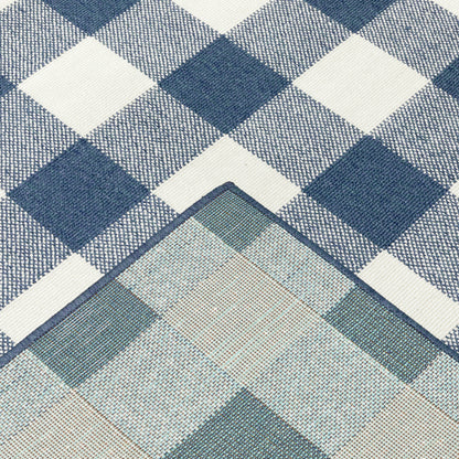 Vista Home Malta Gingham Check Indoor/Outdoor Area Rug