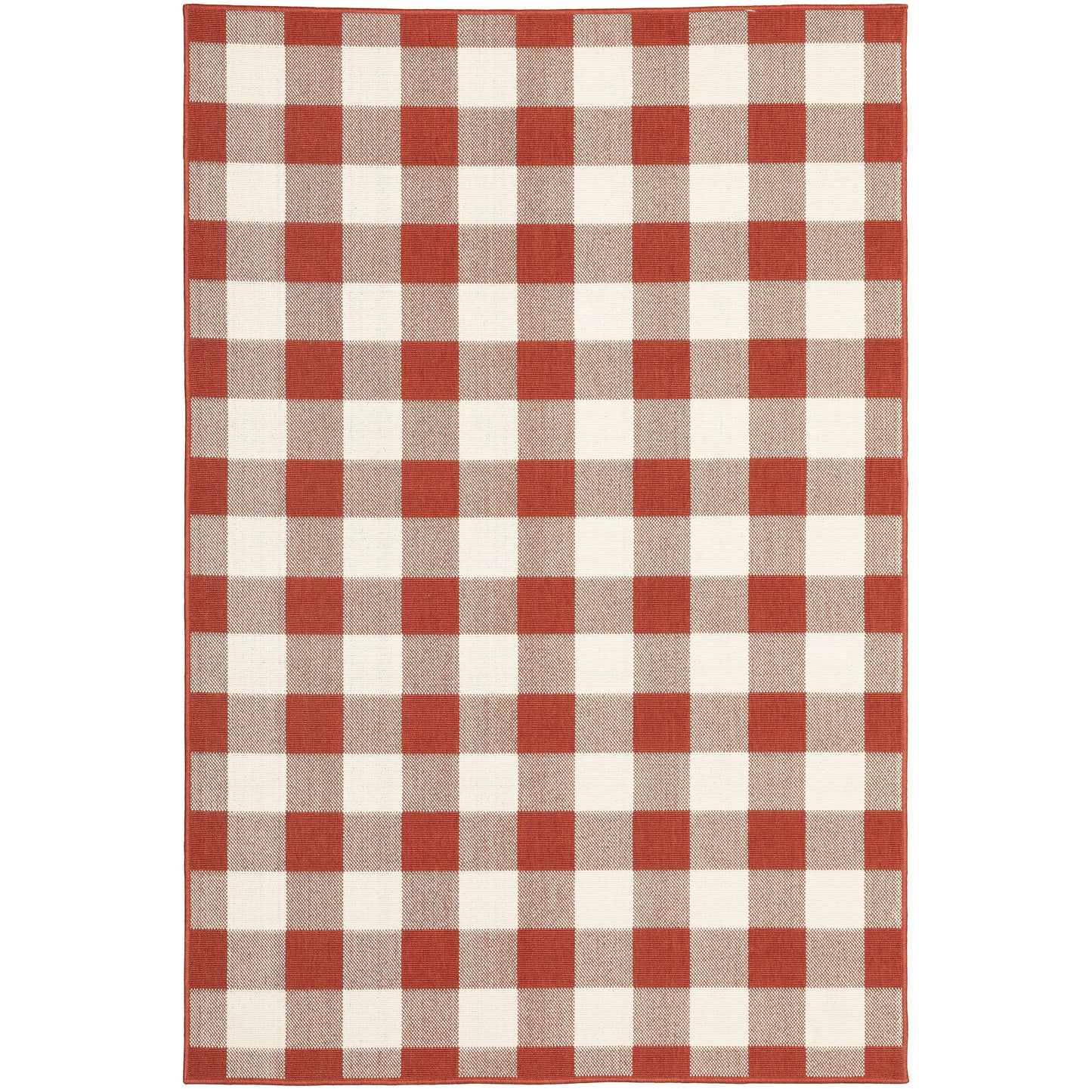 Vista Home Malta Gingham Check Indoor/Outdoor Area Rug