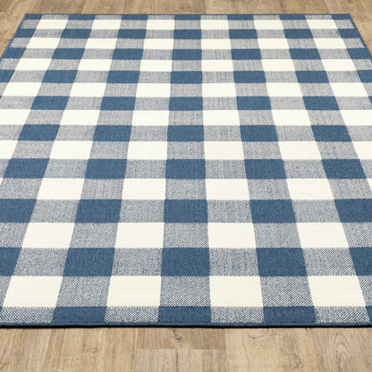 Vista Home Malta Gingham Check Indoor/Outdoor Area Rug