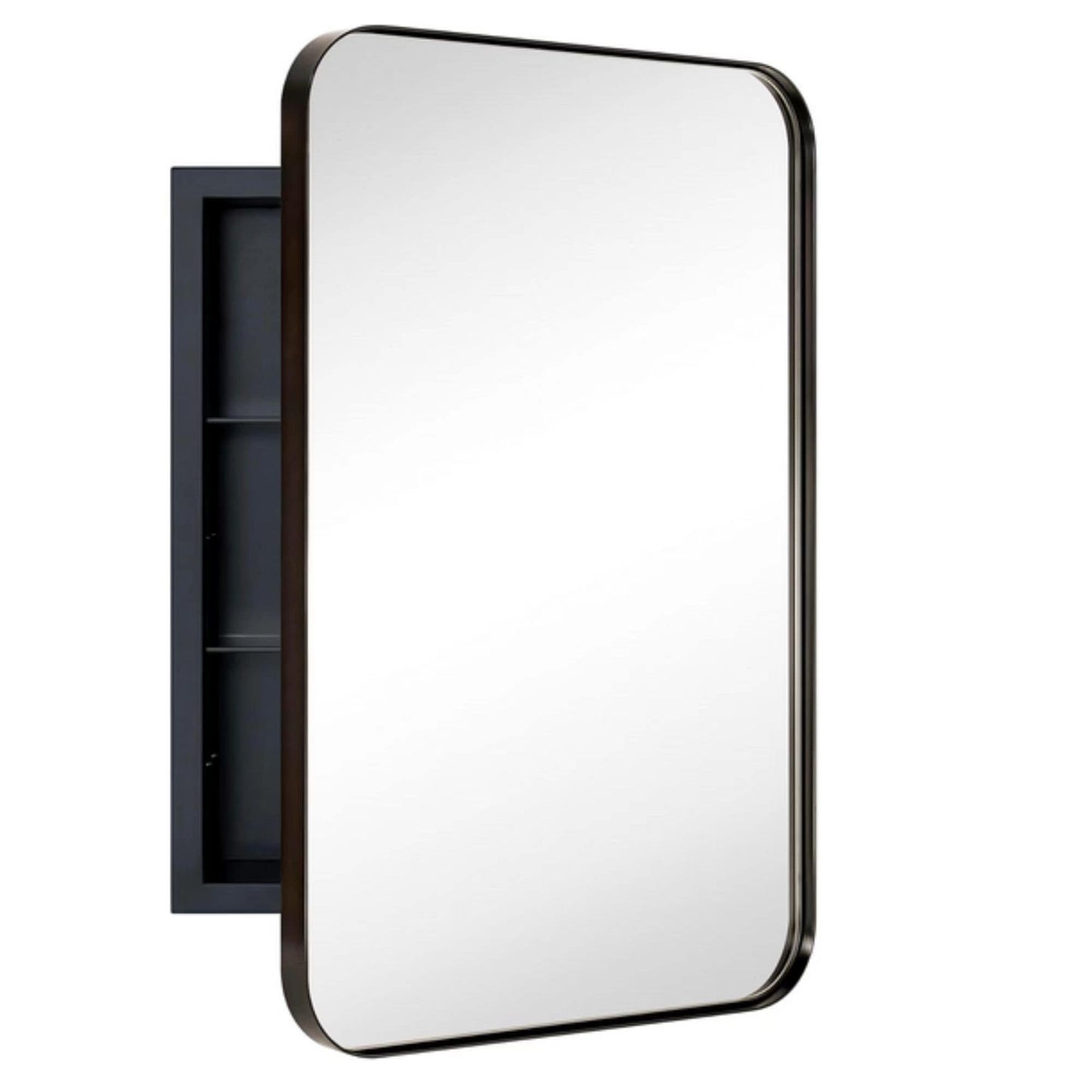 Armoire à pharmacie encastrée TEHOME WH avec miroir et étagères réglables