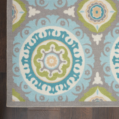 Waverly Sun N' Shade Indoor Outdoor Boho Medallion Area Rug