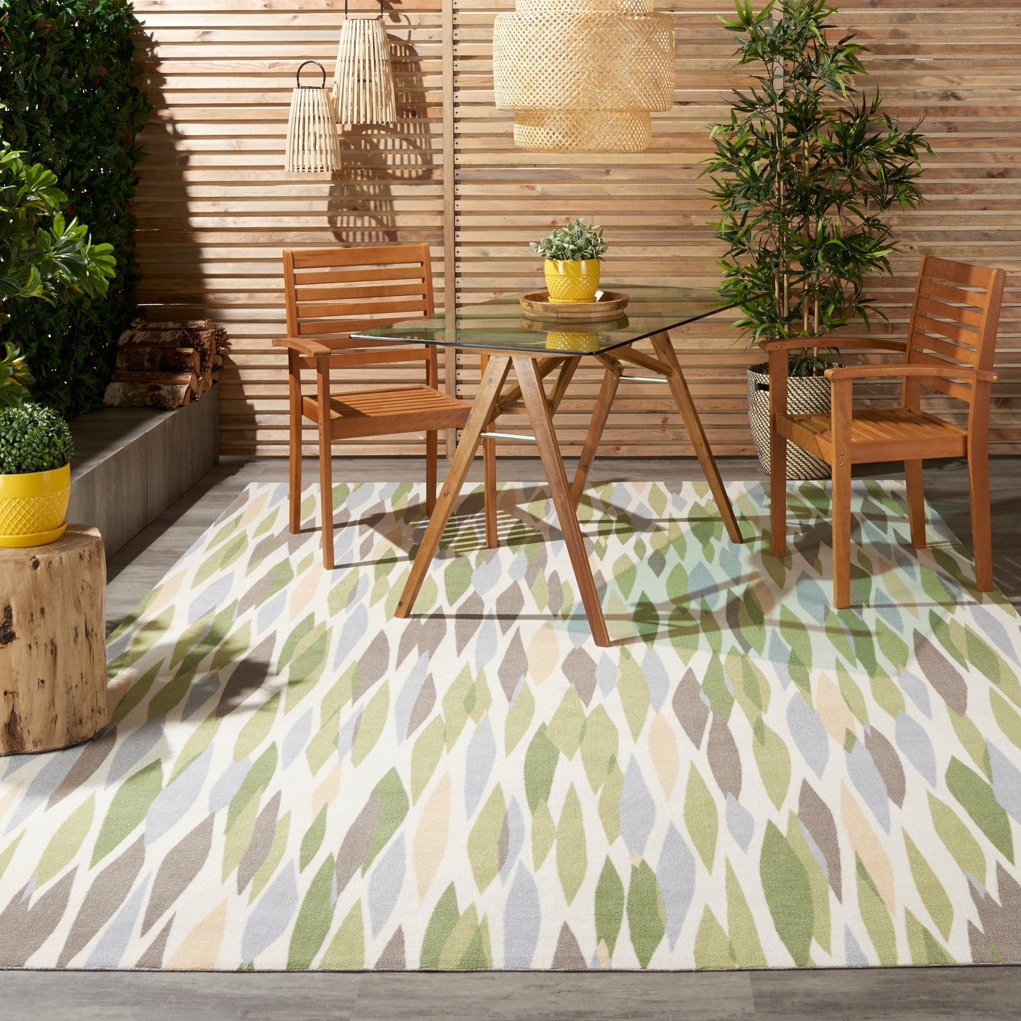Waverly Sun N' Shade Modern Abstract Indoor Outdoor Area Rug