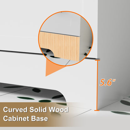 Ensemble de meuble-lavabo Wavy Line 30/36/48 avec lavabo et robinet