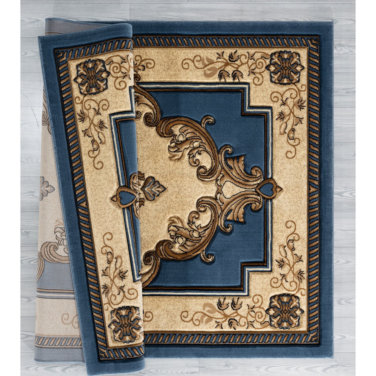 Tapis de salon Porch &amp; Den Curry sculpté à la main