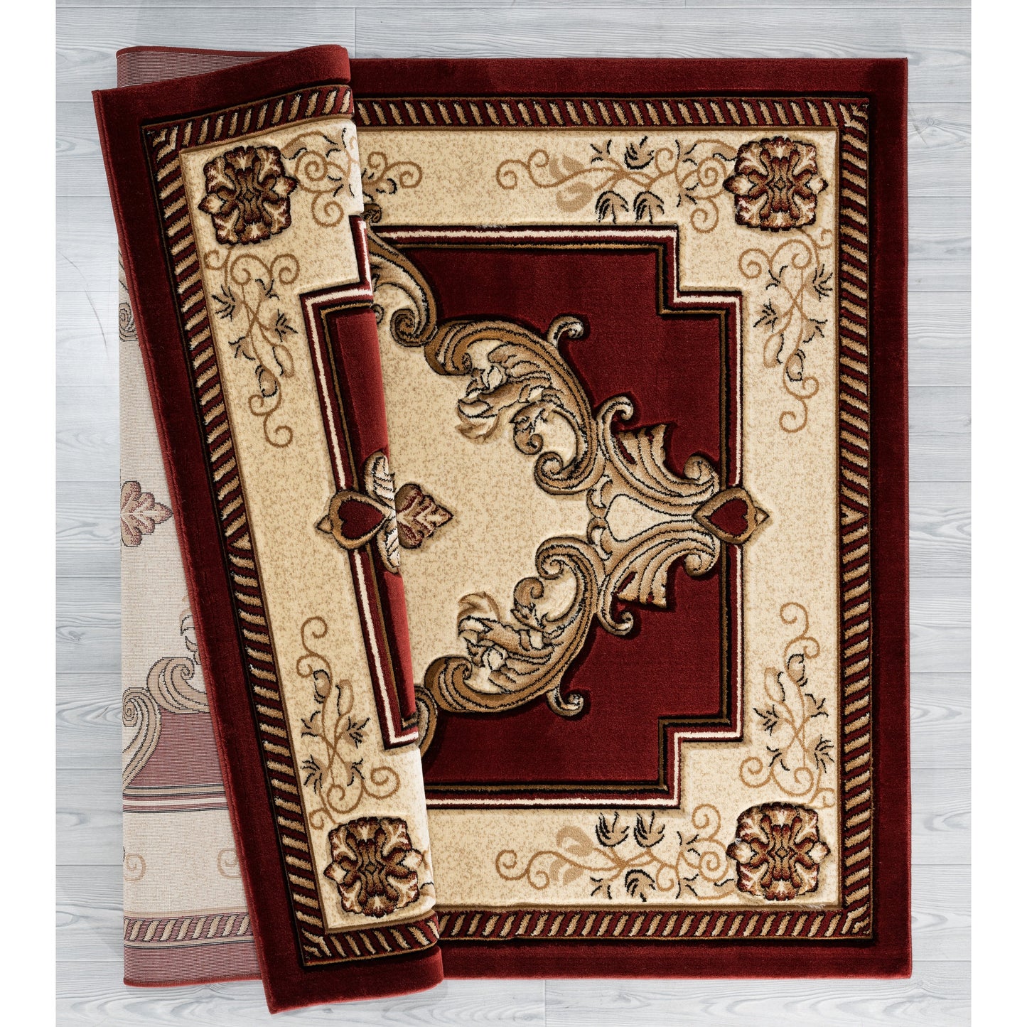 Tapis de salon Porch &amp; Den Curry sculpté à la main