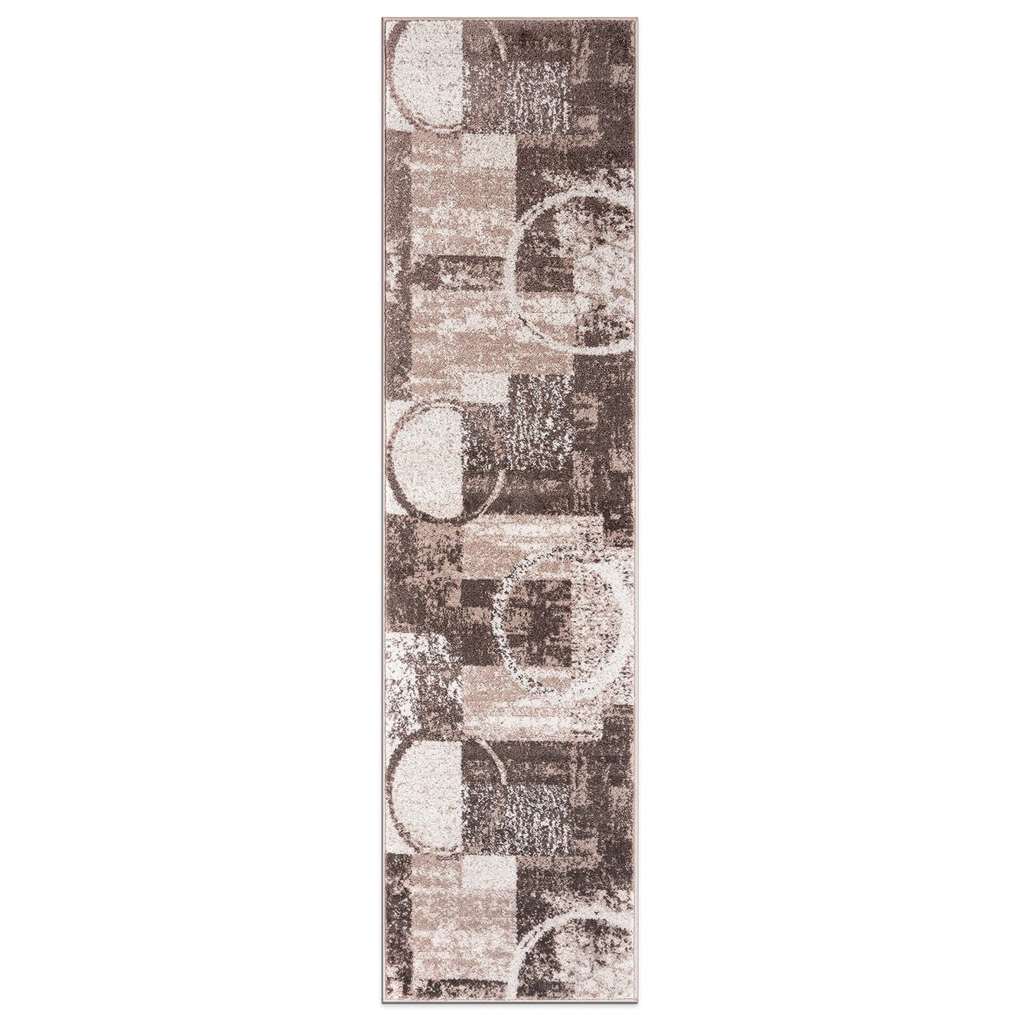 World Rug Gallery Abstract Polypropylene Machine-Made Circle Area Rug