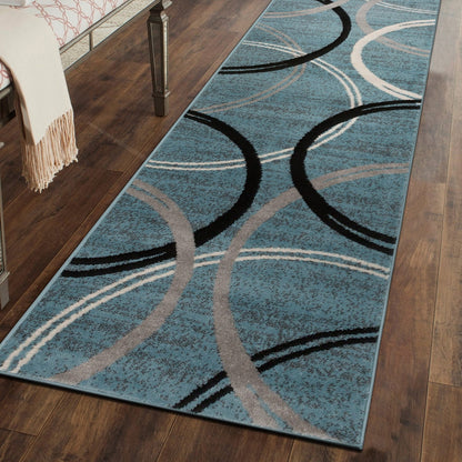 World Rug Gallery Contemporary Abstract Circles Design Area Rug