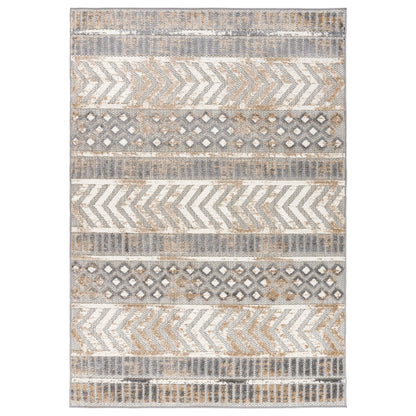 World Rug Gallery Distressed Geometric Indoor/Outdoor Area Rug