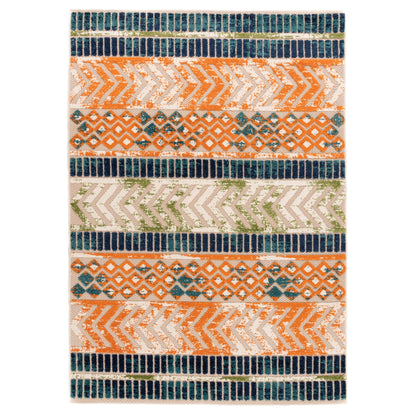 World Rug Gallery Distressed Geometric Indoor/Outdoor Area Rug