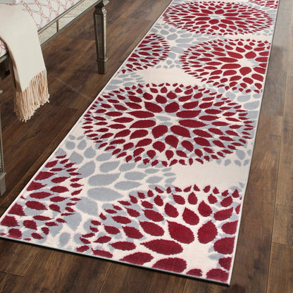 World Rug Gallery Modern Floral Circles Area Rug