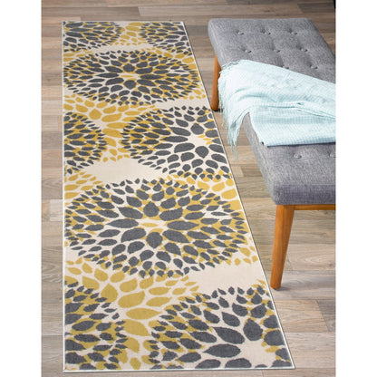 World Rug Gallery Modern Floral Circles Area Rug
