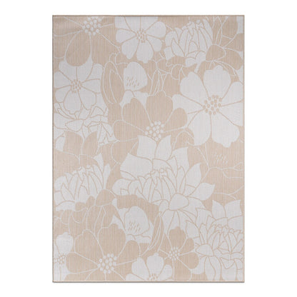 World Rug Gallery Modern Floral Flowers Textured Flat Weave Indoor/Outdoor Area Rug