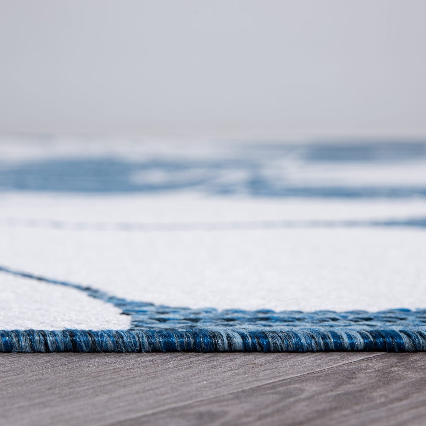 World Rug Gallery Modern Floral Flowers Textured Flat Weave Indoor/Outdoor Area Rug