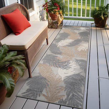 World Rug Gallery Tropical Floral Modern Indoor/Outdoor Area Rug