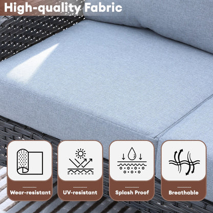 Ensemble de conversation de 4 pièces pour patio extérieur XIZZI avec table