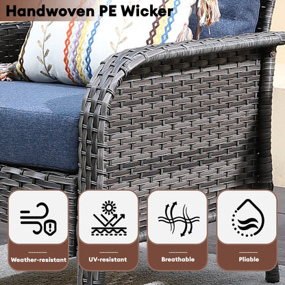 Ensemble de conversation de 4 pièces pour patio extérieur XIZZI avec table