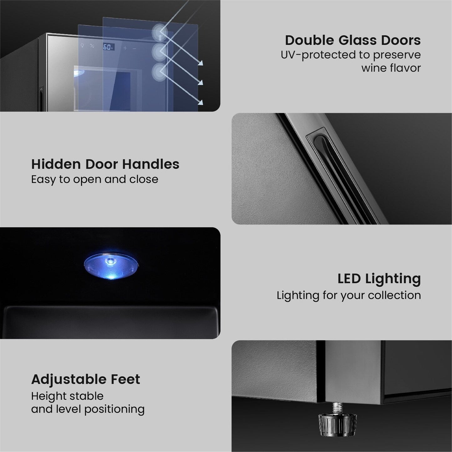 Mini-réfrigérateur à vin Yeego pour 8 bouteilles