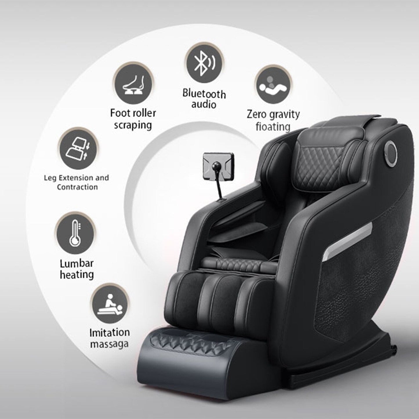 Zero Gravity Massage Recliner Chair with Full Body Massage, Heating, and Built-in Bluetooth Audio
