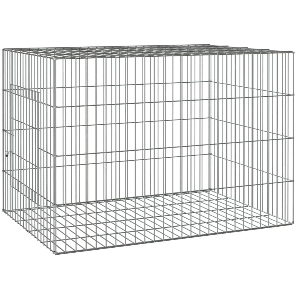 Cage à lapins 3 panneaux vidaXL, clapier, enclos pour animaux, en fer galvanisé